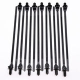 50 Pcs Cable Zip Tie, Heavy Duty Nylon Push Mount Self Locking Assortment Black Black Heavy Duty Zip Ties, Strength