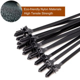 50 Pcs Cable Zip Tie, Heavy Duty Nylon Push Mount Self Locking Assortment Black Black Heavy Duty Zip Ties, Strength