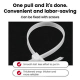 Mounting Hole Cable Ties  - Nail Screw Wire Hole Zip Tie ( Clear/Natural)  Fixed head strap screw hole and white strap hole strap