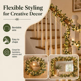 2Pcs  Faux Vine Lights Artificial Greenery Garlands, Vines with Fairy Lights for Fireplace, Table, Wedding, Home Décor