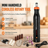 Mini Handheld Cordless Rotary Tool, 3 Speed Multi-Purpose Mini Electric Grinder Kit, Mini Cordless Rotary Tool Kit, 41-Piece, for Polishing, Drilling, Carving, Cutting, DIY Crafts