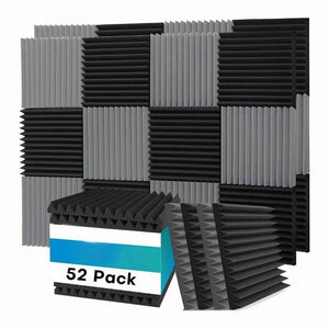 Darrahopens Audio & Video > Musical Instrument & Accessories > Audio Accessories 52 Pack Acoustic Foam Panels,1x12x12Inches Sound Proof Foam Panels for Walls, Acoustic Panels Sound Absorbing Black&Gray In Australia - Darrahopens