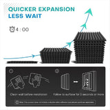 52 Pack Acoustic Foam Panels,1x12x12Inches Sound Proof Foam Panels for Walls, Acoustic Panels Sound Absorbing Black&Gray