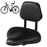 Bike Seat with Adjustable Backrest, Wide Padded Bicycle Saddle with Back Support, PU Cushion Comfort Bike Seat Replacement for Electric Bikes Tricycles Mountain Bikes, Height Adjustable Support In Australia - Darrahopens