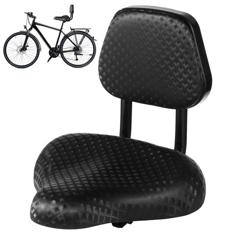 Bike Seat with Adjustable Backrest, Wide Padded Bicycle Saddle with Back Support, PU Cushion Comfort Bike Seat Replacement for Electric Bikes Tricycles Mountain Bikes, Height Adjustable Support In Australia - Darrahopens