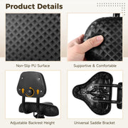 Bike Seat with Adjustable Backrest, Wide Padded Bicycle Saddle with Back Support, PU Cushion Comfort Bike Seat Replacement for Electric Bikes Tricycles Mountain Bikes, Height Adjustable Support In Australia - Darrahopens