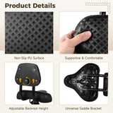 Bike Seat with Adjustable Backrest, Wide Padded Bicycle Saddle with Back Support, PU Cushion Comfort Bike Seat Replacement for Electric Bikes Tricycles Mountain Bikes, Height Adjustable Support In Australia - Darrahopens