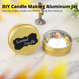 100PCS Small Aluminum Cans, 2oz Metal Round Tins, 60ml Metal Container with Screw Lid, DIY Candle Making Jar, Refillable Cans for Lotion Bars, Balms, Salves, Spices, Tea Leaves, Beads