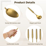 9PCS Gold Kitchen Utensils Set, 304 Stainless Steel Gadgets Cooking Tools, All Metal Serving Utensils, Includes Spatulas, Spoons, Ladle, Skimmer, Tunner In Australia - Darrahopens