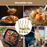 9PCS Gold Kitchen Utensils Set, 304 Stainless Steel Gadgets Cooking Tools, All Metal Serving Utensils, Includes Spatulas, Spoons, Ladle, Skimmer, Tunner In Australia - Darrahopens