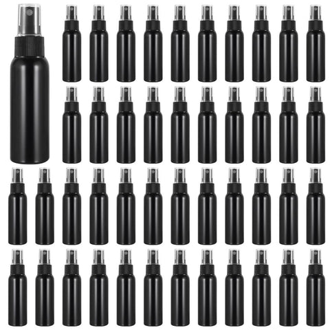 100PCS Black Plastic Spray Bottles, 2oz Portable Travel Bottle, 60 ml Fine Mist Sprayers, Refillable Empty Plastic Containers for Perfumes Cosmetics Cleaning Solutions In Australia - Darrahopens
