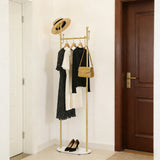Gold Clothing Rack with Marble Base, Freestanding Modern Coat Rack with Hooks, Small Bedroom Garment Stand for Corner Storage, Heavy-duty Clothing Organizer for Entryway, Hallway In Australia - Darrahopens