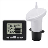 Ultrasonic Wireless Water Tank Liquid Level Meter with Temperature Sensor Level Monitor Time Display Low Battery Alarm In Australia - Darrahopens
