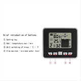 Ultrasonic Wireless Water Tank Liquid Level Meter with Temperature Sensor Level Monitor Time Display Low Battery Alarm