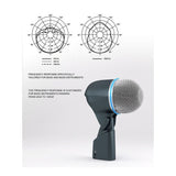 52A Dynamic Drum Microphone Professional Kick Drum Instrument Mic Audio Capture for Studio and Stage