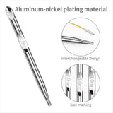 Tunisian Crochet Hook Set with Cable Aluminium Interchangeable 26 Pcs pwm25