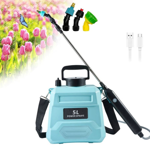 1.35 Gallon Battery Powered Garden Sprayer with Handle, USB Rechargeable Portable Knapsack Sprayer with 3 Mist Nozzles, Backpack Sprayer for Lawn, Garden, Yard In Australia - Darrahopens