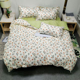 4 Piece Green Floral Comforter Set Size, Soft Breathable Comforter Bedding Set, Bed in a Bag Queen, Soft Microfiber Complete Bedding Set with Sheets for All Season In Australia - Darrahopens