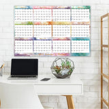 2025- Yearly Wall Calendar Dry Erase Calendar for Wall, 31" x 42" Large Monthly Wall Calendar Wet & Dry Erase Wall Calendar Yearly Planner for Home & Office, Reusable Whiteboard