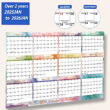 2025- Yearly Wall Calendar Dry Erase Calendar for Wall, 31" x 42" Large Monthly Wall Calendar Wet & Dry Erase Wall Calendar Yearly Planner for Home & Office, Reusable Whiteboard
