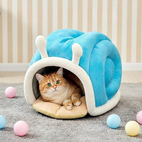 All Season Semi Enclosed Pet Bed 14.96x13.78In Cat Dog House Design Organizer For Thick Warm Filling Foldable Easy Clean Safe Private Space All Weather Use Indoor Home Pet Care Decor Beds In Australia - Darrahopens