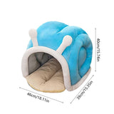 All Season Semi Enclosed Pet Bed 14.96x13.78In Cat Dog House Design Organizer For Thick Warm Filling Foldable Easy Clean Safe Private Space All Weather Use Indoor Home Pet Care Decor Beds In Australia - Darrahopens
