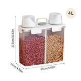 Large Airtight Rice Container 10.83 Inches Food Storage Cereal Bin With Measuring Cup Flour Grain Organizer Sealed Dry Food Holder For Kitchen Countertop Cabinet Pantry Shelf