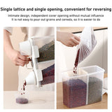 Large Airtight Rice Container 10.83 Inches Food Storage Cereal Bin With Measuring Cup Flour Grain Organizer Sealed Dry Food Holder For Kitchen Countertop Cabinet Pantry Shelf