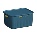 14In Thickened Plastic Folding Storage Box Removable Transparent Lid Large Capacity Quilt Toy Organizer Space Saving Dormitory Home Closet Bedroom Living Room Multi-Purpose Storage Bin