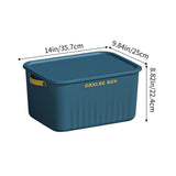 14In Thickened Plastic Folding Storage Box Removable Transparent Lid Large Capacity Quilt Toy Organizer Space Saving Dormitory Home Closet Bedroom Living Room Multi-Purpose Storage Bin