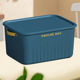 14In Thickened Plastic Folding Storage Box Removable Transparent Lid Large Capacity Quilt Toy Organizer Space Saving Dormitory Home Closet Bedroom Living Room Multi-Purpose Storage Bin