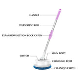 Wireless Window Cleaner 180 Degree Rotating Wiper for Glass Floor Ceiling Kitchen Home In Australia - Darrahopens
