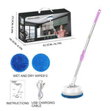 Wireless Window Cleaner 180 Degree Rotating Wiper for Glass Floor Ceiling Kitchen Home In Australia - Darrahopens
