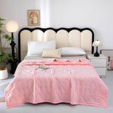 78.74x90.55In Oversized Quilt, Washed Cotton Comfortable, Summer Quilt for Bedroom Sofa Guest Room(Pink)