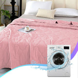 78.74x90.55In Oversized Quilt, Washed Cotton Comfortable, Summer Quilt for Bedroom Sofa Guest Room(Pink)