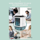 USB Desktop Electric Fans, 900ml Tank 7 Color Lights, Quiet Portable Water-Cooled Fan for Office Home Dorm Nightstand In Australia - Darrahopens