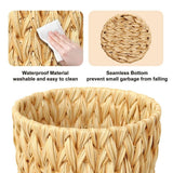 Perforated Plastic Small Trash Can Wastebask Waste Bin Garbage Container for Bathroom Bedroom Office Kitchen