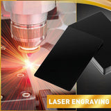 550 Pcs Metal Business Cards Engraving Aluminum Plates for Crafting Multipurpose Metal Sheets 0.01 Inch Thick,Black In Australia - Darrahopens