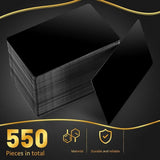 550 Pcs Metal Business Cards Engraving Aluminum Plates for Crafting Multipurpose Metal Sheets 0.01 Inch Thick,Black In Australia - Darrahopens