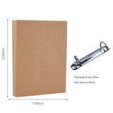 12Pcs A5 Refillable Ring Binder,A5 Kraft Paper Binder Tray with 2 Rings to Add Loose Sheets,A5 Kraft Paper Folders