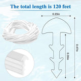 120'ft Pool Liner Lock for In-Ground and Above Ground Pools, Roll Swimming Pool Liner Bead Lock White In Australia - Darrahopens