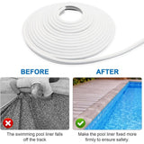120'ft Pool Liner Lock for In-Ground and Above Ground Pools, Roll Swimming Pool Liner Bead Lock White In Australia - Darrahopens