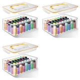 3X Acrylic Paint Storage Box for 2 Fl. Oz Acrylic Paints, 48 Bottles Capacity, Brushes Craft Organizer with Handle In Australia - Darrahopens