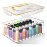 3X Acrylic Paint Storage Box for 2 Fl. Oz Acrylic Paints, 48 Bottles Capacity, Brushes Craft Organizer with Handle In Australia - Darrahopens