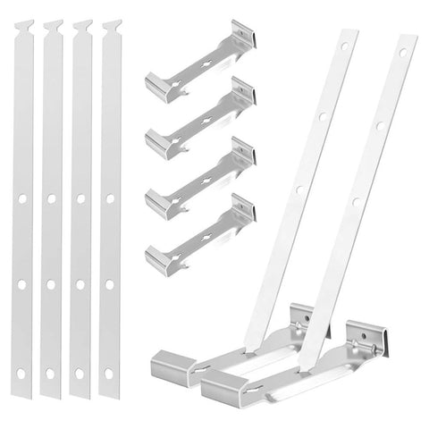 30 Pcs 5inch Aluminum Roof Gutter Hangers 5inch Gutter Clips with Straps for Eavesless Fixing Aluminum and Steel Gutters In Australia - Darrahopens