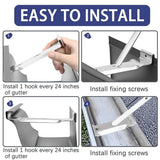 30 Pcs 5inch Aluminum Roof Gutter Hangers 5inch Gutter Clips with Straps for Eavesless Fixing Aluminum and Steel Gutters In Australia - Darrahopens