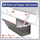 30 Pcs 5inch Aluminum Roof Gutter Hangers 5inch Gutter Clips with Straps for Eavesless Fixing Aluminum and Steel Gutters In Australia - Darrahopens