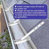 30 Pcs 5inch Aluminum Roof Gutter Hangers 5inch Gutter Clips with Straps for Eavesless Fixing Aluminum and Steel Gutters In Australia - Darrahopens