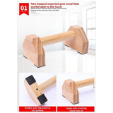 Pine Solid Wood Push-Up Non-Slip Handle Stand Wood 150KG Household Fitness Equipment for Push-Up Strength Training 50cm In Australia - Darrahopens