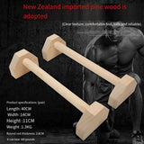 Pine Solid Wood Push-Up Non-Slip Handle Stand Wood 150KG Household Fitness Equipment for Push-Up Strength Training 50cm